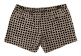 Dolce & Gabbana Black White Polka Dots Cotton Linen Shorts