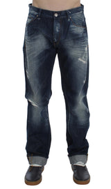 Acht Blue Wash Cotton Denim Regular Fit Jeans