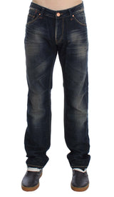 Acht Blue Wash Straight Fit Low Waist Jeans