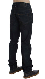 Acht Blue Wash Cotton Denim Straight Fit Jeans