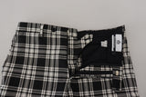 BENCIVENGA Black Checkered Cotton Men Casual Pants