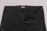 GF Ferre Gray Cotton Stretch Chinos Pants