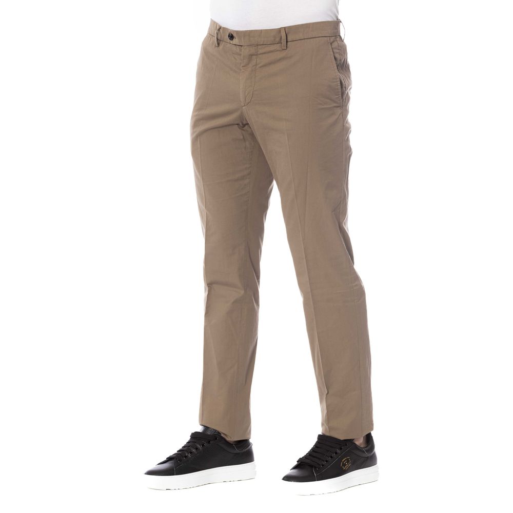 Trussardi Brown Cotton Men's Trouser