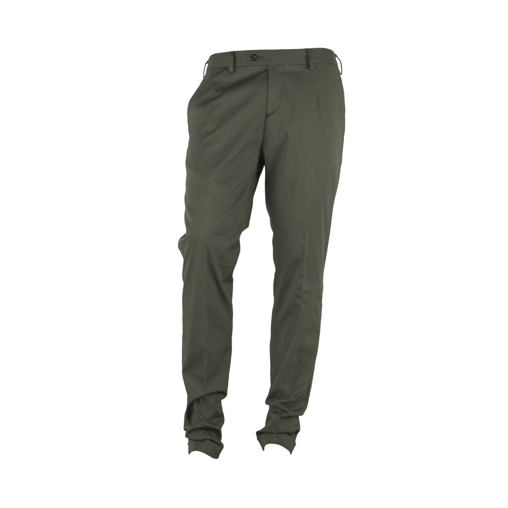 Made in Italy Green Cotton Men's Trouser