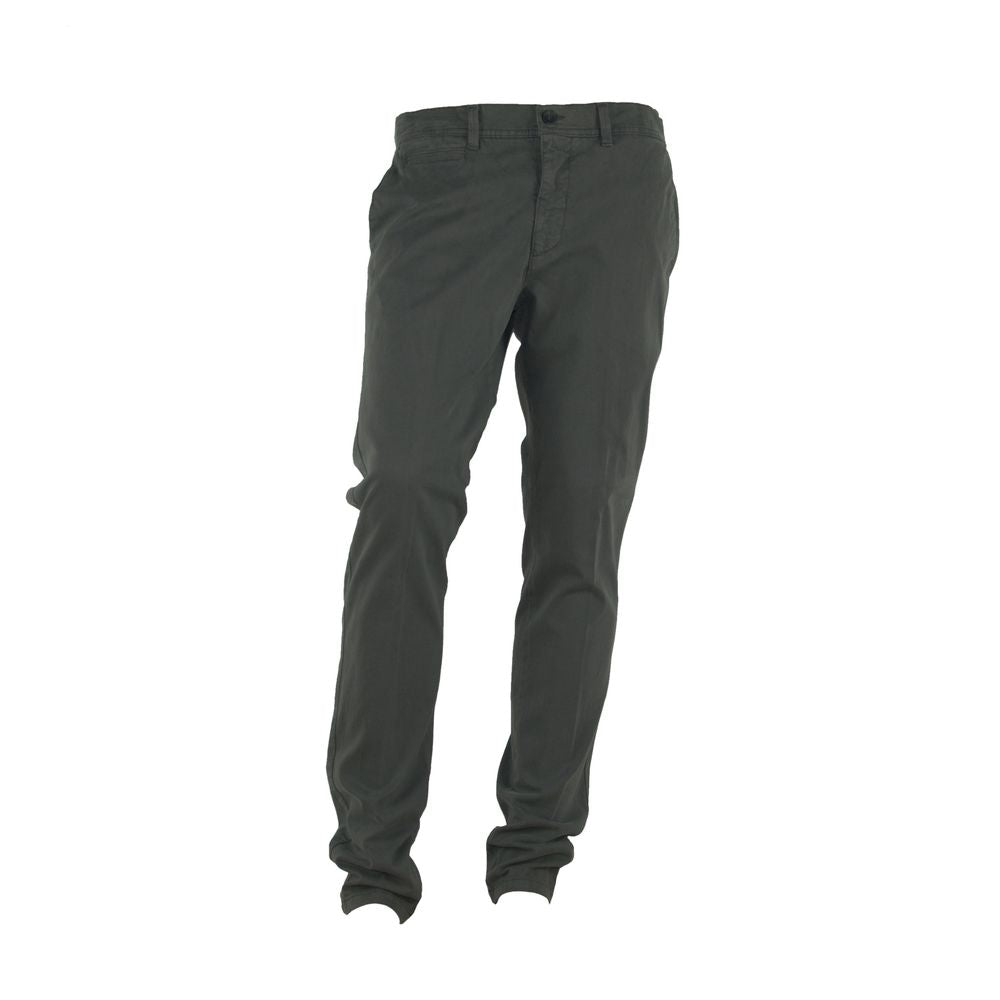 Made in Italy Gray Cotton Men Pant