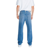 Replay Blue Cotton Relaxed Fit Jeans