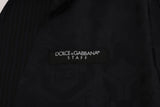 Dolce & Gabbana Black STAFF Wool Striped Vest