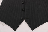 Dolce & Gabbana Gray STAFF Wool Stretch Vest