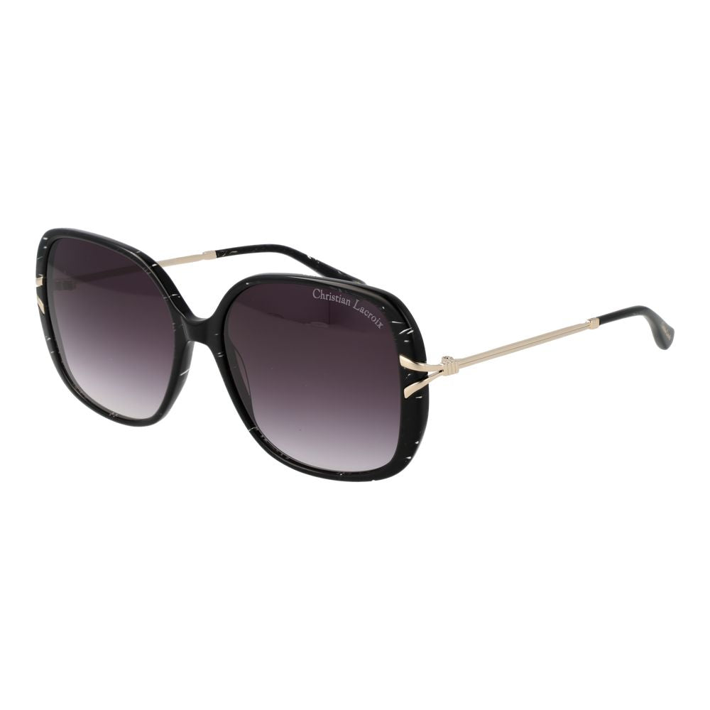 Christian Lacroix Black Acetate Sunglasses
