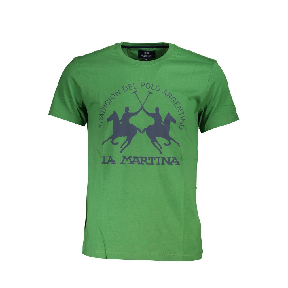 La Martina La Martina Green Cotton Men T-Shirt (Italian Size MEN: M, nan: nan, nan: nan)