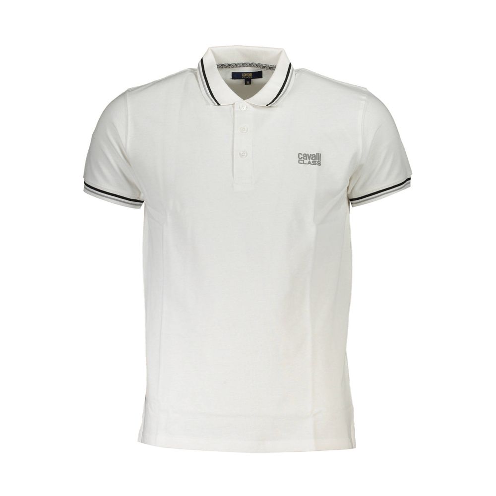 Cavalli Class Cavalli Class White Cotton Men Polo Shirt (Italian Size MEN: XXL, nan: nan, nan: nan)