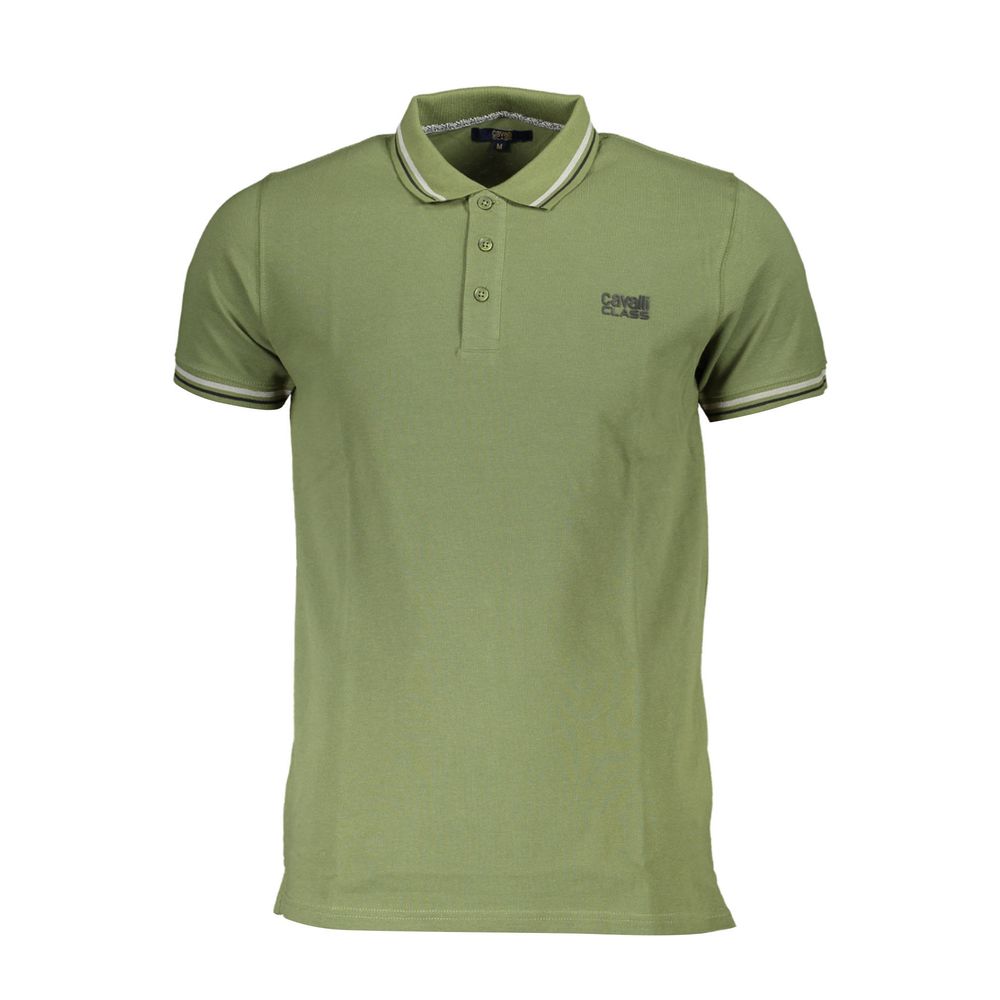 Cavalli Class Cavalli Class Green Cotton Men Polo Shirt (Italian Size MEN: M, nan: nan, nan: nan)