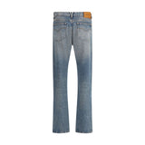 Versace Blue Cotton Straight-Leg Jeans