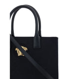 Versace Black Cotton Shoulder Bag