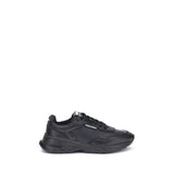 Dsquared² Black Calf Leather Bos Taurus Athletic Sneakers