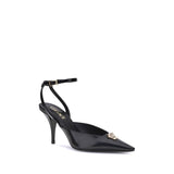 Versace Black Calf Leather Bos Taurus Pumps