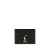 Saint Laurent Black Calf Leather Bos Taurus Cardholder
