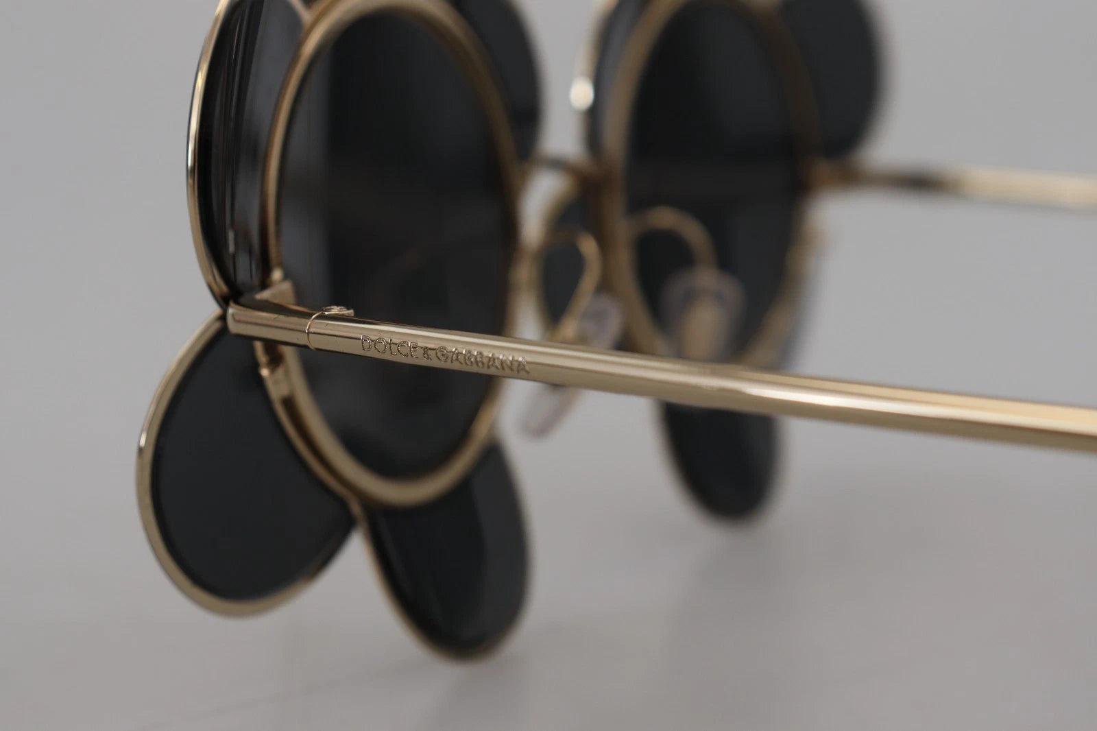 Dolce & Gabbana DG2201 Black Lens Gold Frame LIMITED EDITION Sunglasses
