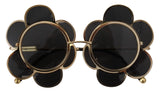 Dolce & Gabbana DG2201 Black Lens Gold Frame LIMITED EDITION Sunglasses