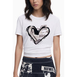 Desigual White Cotton Women T-Shirt