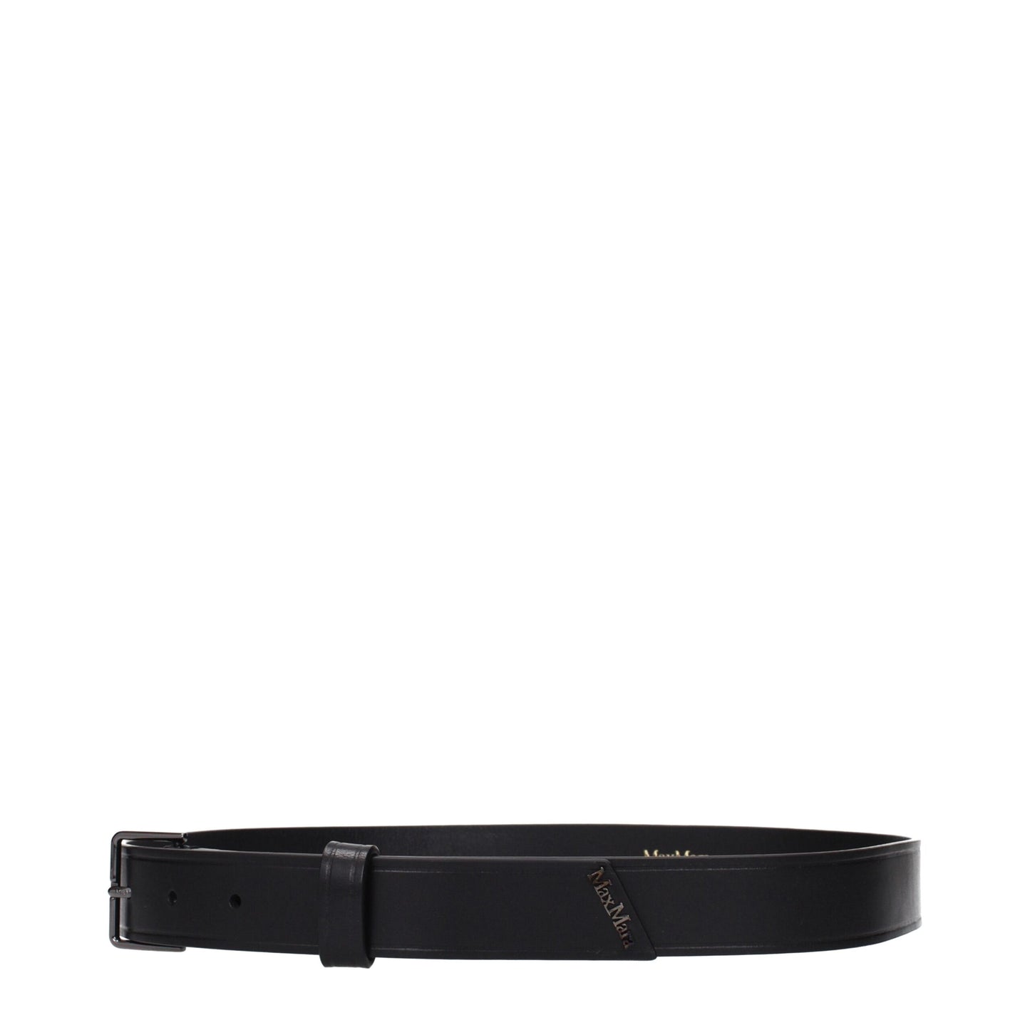 Max Mara Black Leather Regular Belt