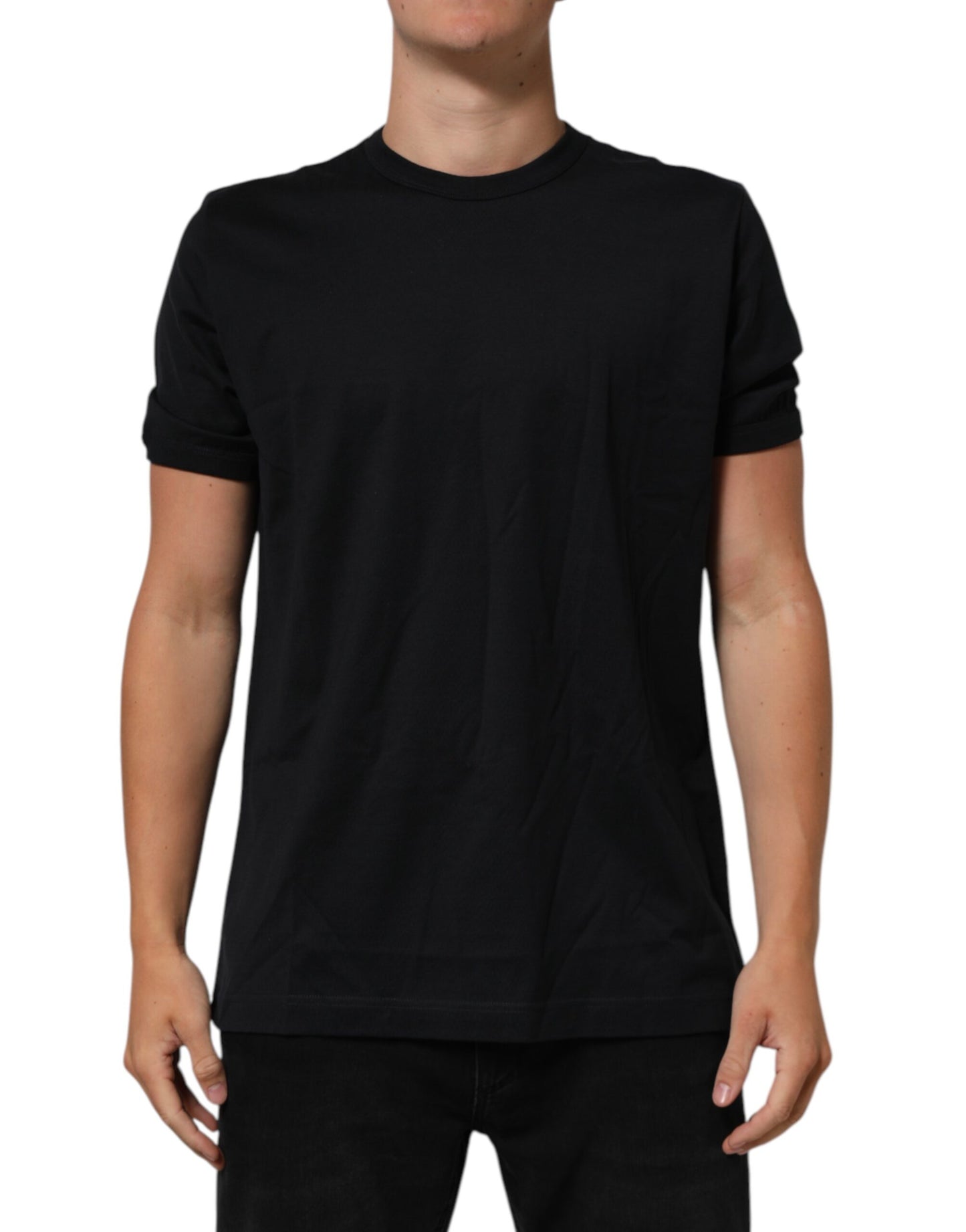 Dolce & Gabbana Black Goodluck 2018 Cotton Crew Neck T-shirt