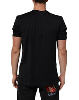 Dolce & Gabbana Black Goodluck 2018 Cotton Crew Neck T-shirt