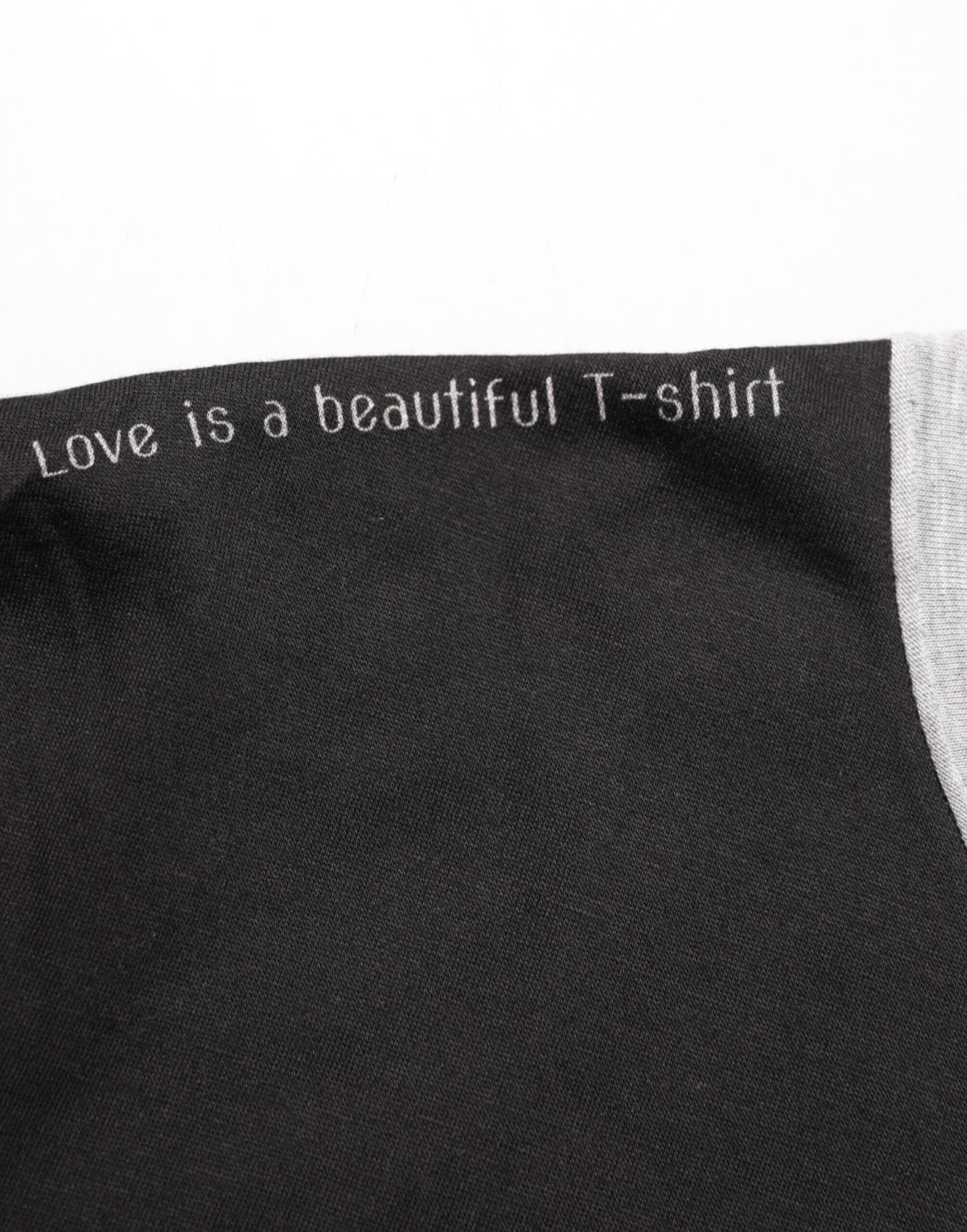 Dolce & Gabbana Black Cotton Logo Print Men Crew Neck T-shirt