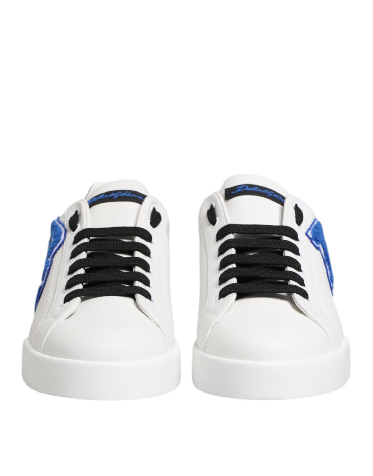 Dolce & Gabbana White Leather DG Logo Low Top Sneakers Shoes