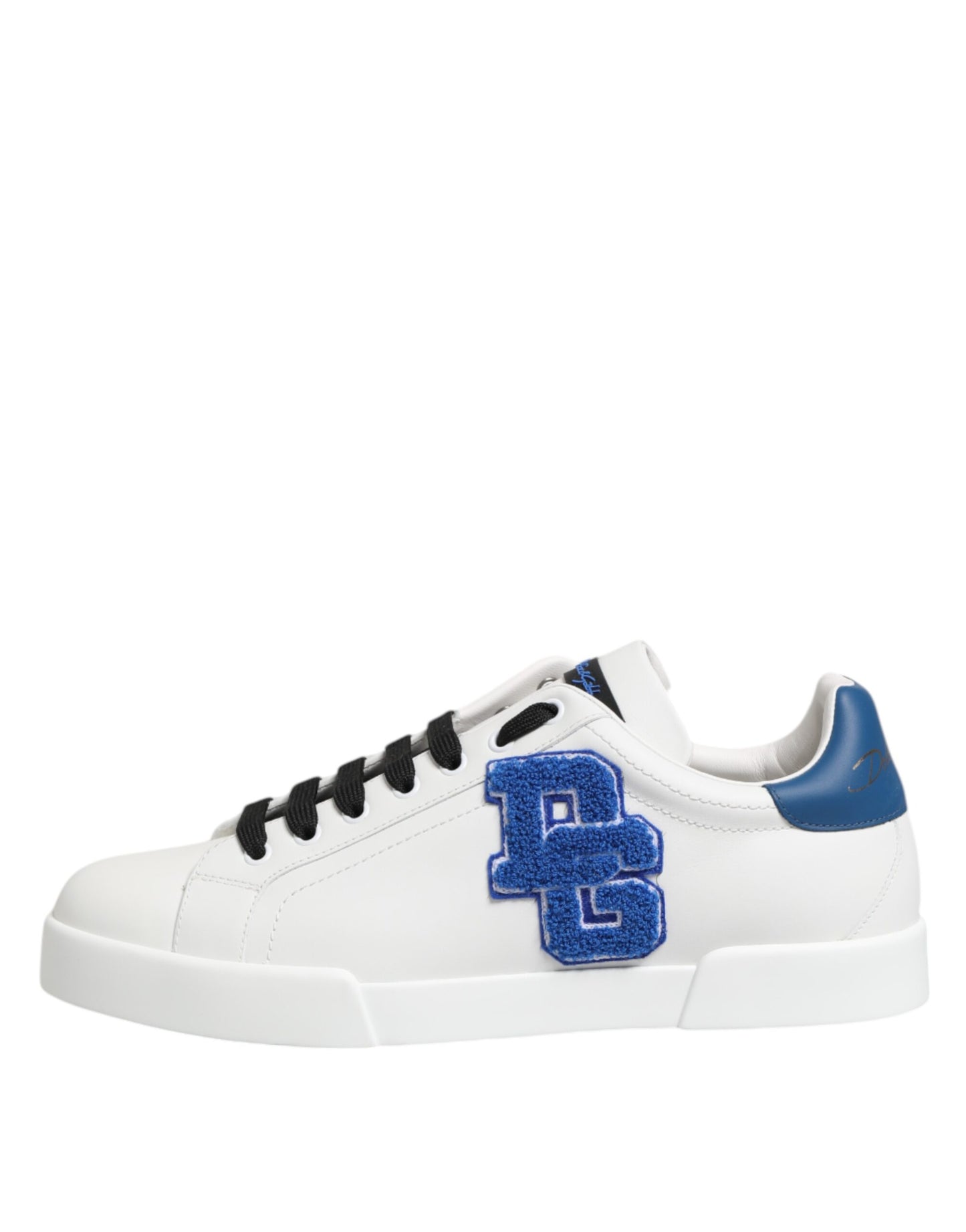 Dolce & Gabbana White Leather DG Logo Low Top Sneakers Shoes