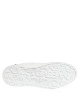 Dolce & Gabbana White Leather DG Logo Low Top Sneakers Shoes