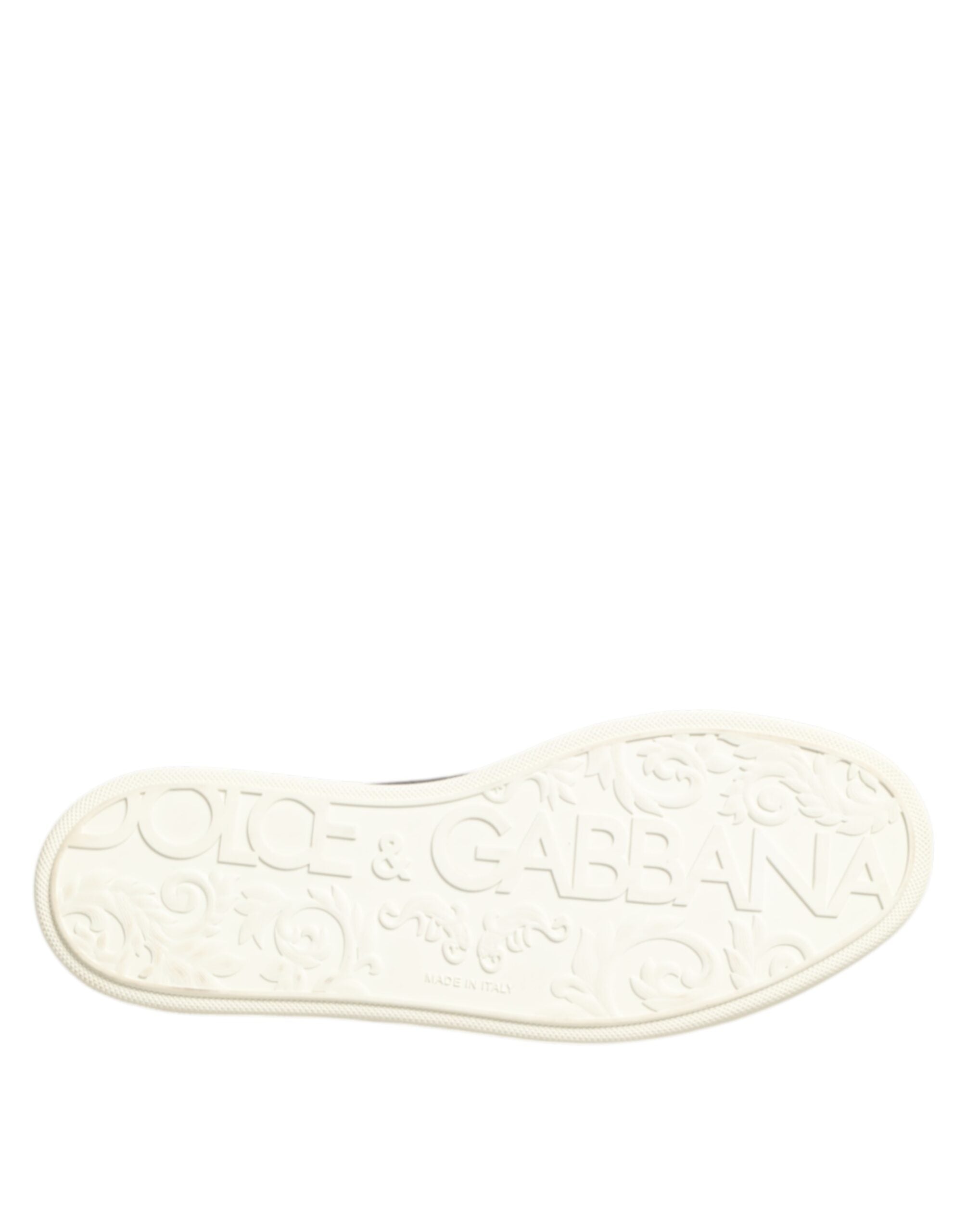 Dolce & Gabbana Black Leather Lace Up Low Top Sneakers Shoes