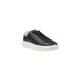 Armani Exchange Black And White Leather Low Top Sneakers