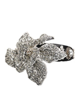 Dolce & Gabbana Black Hair Flower Crystal LIMONI Women Headband Diadem