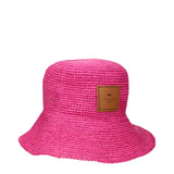 Max Mara Pink Raffia Bucket Hat