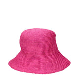 Max Mara Pink Raffia Bucket Hat