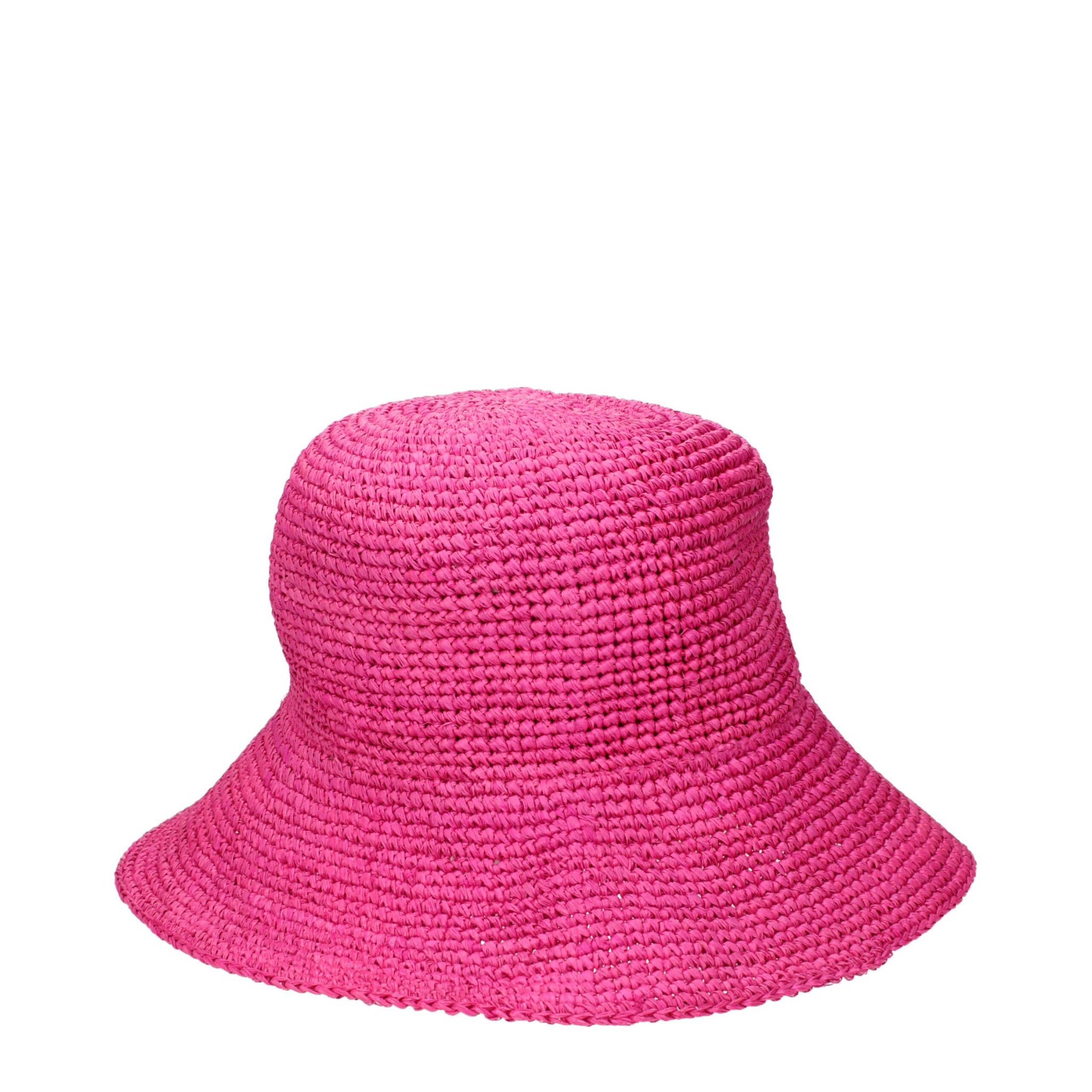 Max Mara Pink Raffia Bucket Hat