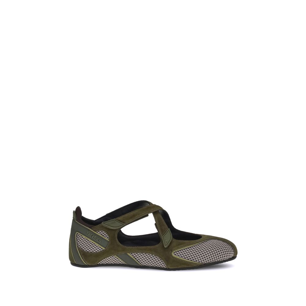 The Attico Green Polyethylene Ballet Flats