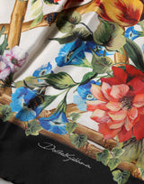 Dolce & Gabbana White Tiger Floral A-line Sleeveless Dress