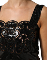 Dolce & Gabbana Black Cut Out A-line Sheath Mini Dress