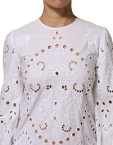 Dolce & Gabbana White Cut Out A-line Sheath Mini Dress