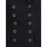 Dolce & Gabbana Black Fleece Wool Coat