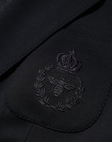 Dolce & Gabbana Black Viscose 2 Buttons Suit Jacket Blazer