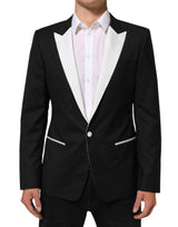 Dolce & Gabbana Black White MARTINI 1 Button Men Suit Blazer