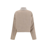 Fabiana Filippi Beige Fleece Wool Coat