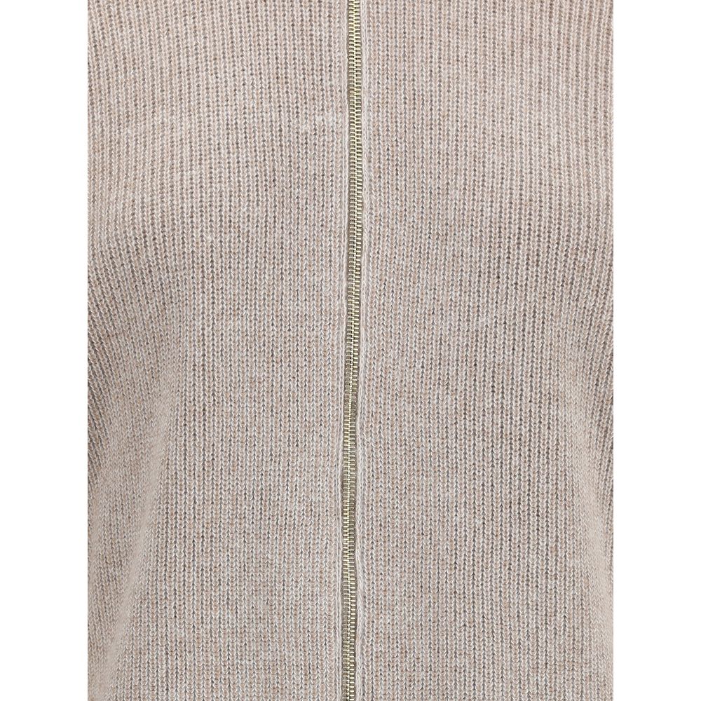 Fabiana Filippi Beige Fleece Wool Coat
