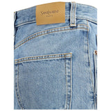 Saint Laurent Light Blue Cotton Slim Fit Jeans