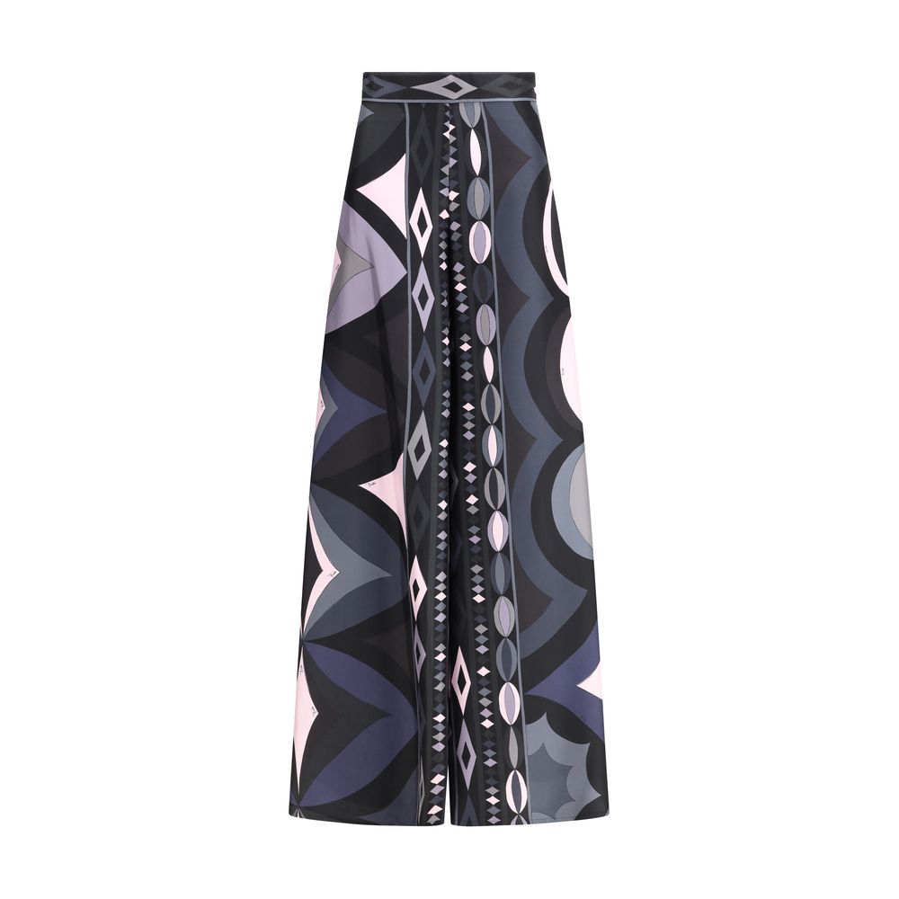 Emilio Pucci Multicolor Silk Casual Pants