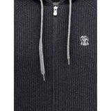 Brunello Cucinelli Black Cashmere Hoodie