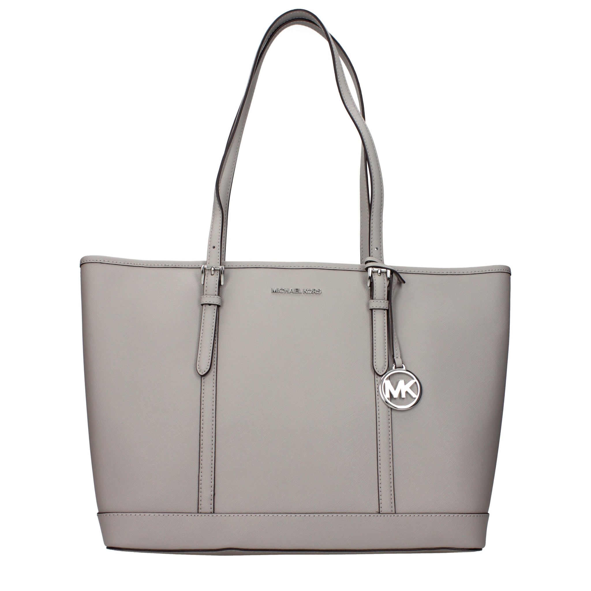 Michael Kors Gray Leather Shoulder Bags